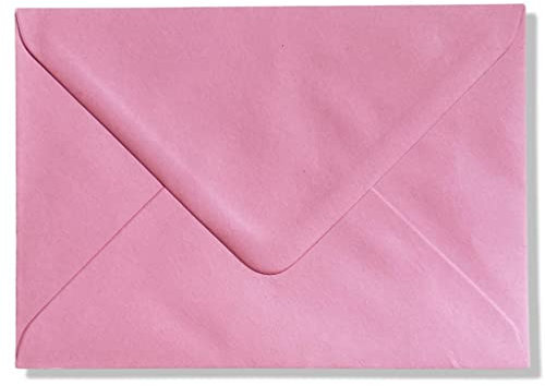 Lot de 100 enveloppes de luxe couleur rose pastel - Format C6 - 16,2 x 11,4 mm 100 g/m²