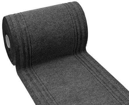 Tappeto Passatoia Antiscivolo Cucina Interno Esterno Corridoio Scala Assorbente 67X220 Grigio Antracite