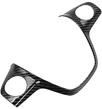 SFUO ABS Chrom-Ordnungs-Lenkrad-Abdeckung Aufkleber Fall fit for Ford Focus 3 Mk3 2012-2014 / Kuga 2013-2015 Zubehör (Color Name : Carbon 1pcs)