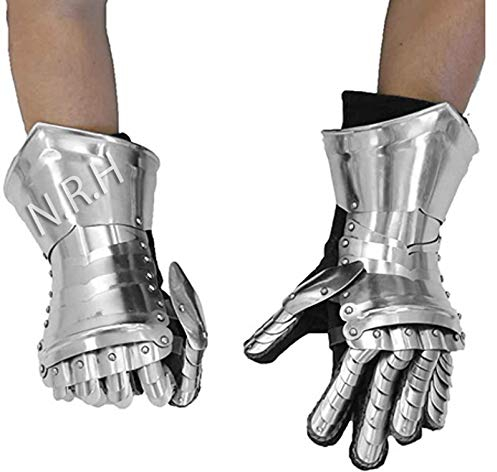 Mittelalterliche Ritterhandschuhe im Gothic-Stil, funktionelle Halloween-Rüstung