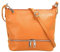 Cluty Umhängetasche Echt Leder Damen | Made in Italy, verstellbarer Schultergurt, Handtasche mit Reißverschlüssen, verstärkter Boden orange | 020960