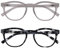 OPULIZE Blu Reading Glasses with Blue Light Blocking 2 Pack Cool Round Frame Spring Hinges Improve Sleep Computer Gaming Anti-Reflective Ice Black Tortoise Mens Womens BB5-CW +2.00