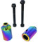Blunt Envy Stunt-Scooter Pegs Tret Roller Grind Stangen mit Achsen + Fantic26 Sticker (Rainbow Neochrome Oilslick)