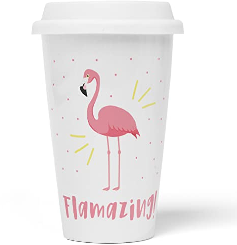 JUNIWORDS To-Go Becher mit Deckel, Flamazing