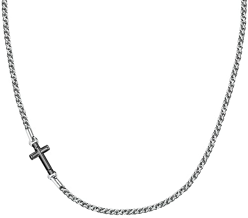 Morellato Cross Herren Halskette aus Stahl, schwarz IP - SKR61