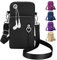 QXRXN Sac Téléphone Portable Femme Portefeuille, Oxford Tissu Pochette Bandoulière Femme, Petit Sac Bandouliere avec Prise casque, Sacoche Telephone Portable pour femmes (Black)