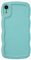 Caseative for iPhone Xr Case, Solid Color Curly Wave Frame Soft Compatible with iPhone Case (Blue,iPhone Xr)