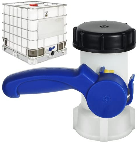 62 mm DN40-Klappenventil für Regentonne, IBC Auslaufhahn Tank Zubehör Behälter Container Auslass Regelventil IBC Tank HahnYHomU Wassertank-Zubehör, Auslassregelventil für IBC-Tankcontainer