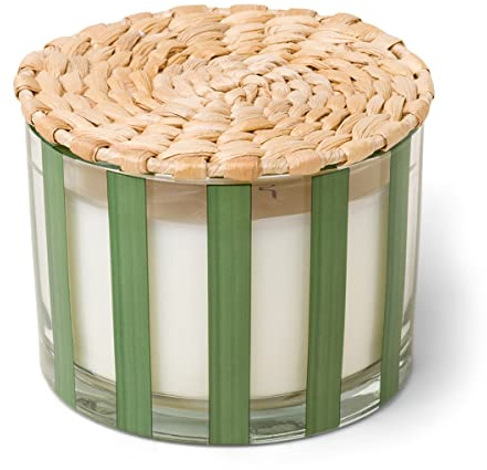 Paddywax Candles Al Fresco Collection Duftkerze in wiederverwendbarem Glas, 340 g, Limettengrün