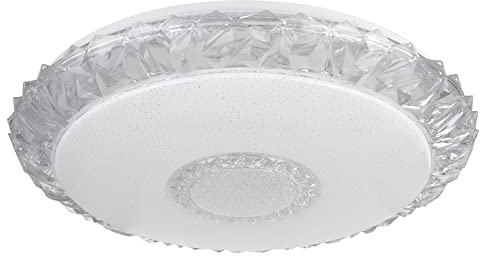 etc-shop Deckenlampe dimmbar mit Fernbedienung Smart Deckenleuchte 50cm mit Sprachsteuerung Sternenhimmel LED Lampe, Kristall Design, 40W 2980lm 3000-6500K, D 50 cm