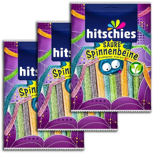 3er Pack hitschler Spinnenbeine Saure Fruchtgummi-Sticks 3 x 125 g