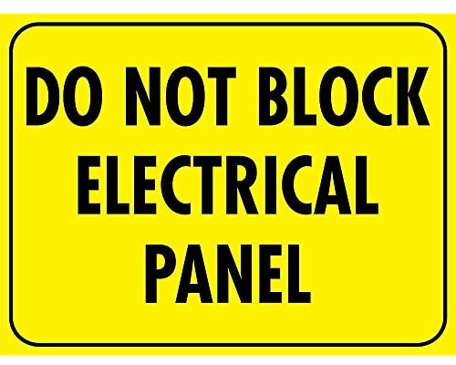 Segnali Di Avvertimento, Non Bloccare Il Quadro Elettrico Cartelli Segnale Di Pericolo Retrò Parete Targhe Cartello,Poster Targa Per Casa,Negozio,Proprietà Privata,20X30Cm