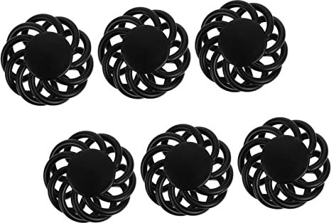 Cabilock 6Pcs Black Birdcage Cabinet Knobs, Zinc Alloy Wardrobe Handles, Vintage Drawer Pulls for Cupboards, Decorative Round Door Knobs for Home Decor