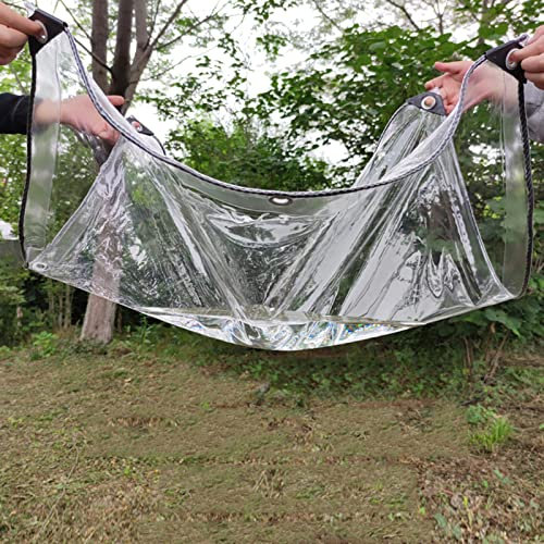 600g/m² Transparente Plane Mit Ösen Reißfest Abdeckplane Wasserdicht Pflanzenschutz Glas Klare Tarps,PVC-Kunststoffplane,Für Gartenmöbel GewäChshaus Balkon (0.8x1m/2.6x3.3ft)