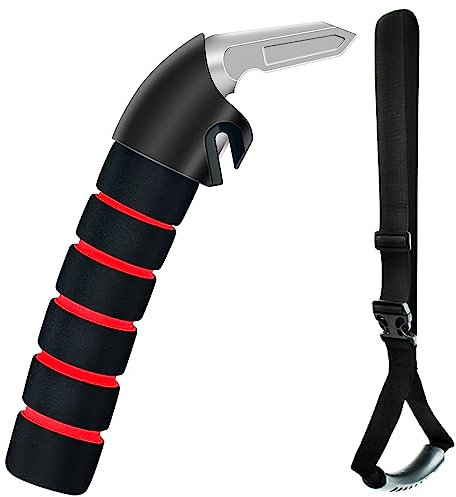 KOUNATSURI Car Handle Assist for Elderly Car Grab Handle Car Door Multifunction Handle Car Door Latch Bar for Seniors and Handicapped(Red)