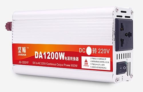 600W/1200W 48V à 220V Volt Convertisseur de Tension pour Voiture Onduleur Solaire Convertisseur DC AC Convertisseur de Courant Véhicules Caravane Chargeur de Voiture à Onde sinusoïdale modifiée