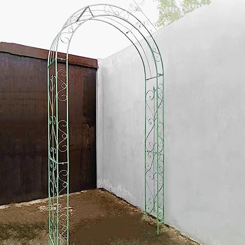 Rosenbogen Metall, Metall Pergola Rankhilfe, Gartenbogen für Kletterpflanzen, Torbogen Garten Schmal, Gartenpergola für Drinnen und Draußen, Verschiedene Kletterpflanzen ( Color : Off-white , Size : 1