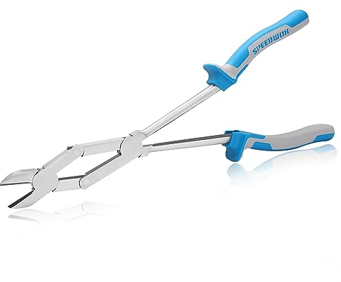 SPEEDWOX Pince coupante latérale à double articulation longue portée de 33 cm - Pince coupante à double articulation XL - Pince coupante diagonale - Pince extra longue pour ingénieur