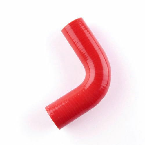 90 Grad 63-83mm Ellenbogen Reduzierstück Silikon Schlauchkupplung verstärkt 3-lagig Turbo/Ladeluftkühler/Saugschlauch Industriehydraulikschläuche (63-83mm, rot)