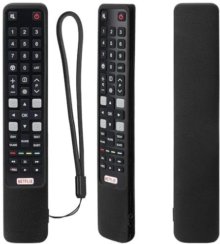 JIROAOTIC Silicone Remote Case Compatible with TCL RCA RC802N ARC802N YUI1 YUI2 YLI2, Protective Remote Control Shell Compatible with TCL 4K UHD QLED Smart TV Remote Cover
