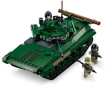 BirnePower Klemmbausteine Spielbausteine Spielset Militär Army Soldaten Bausatz Spielfigur 738 Teile Panzer Sowjetisches Infanterie-Kampffahrzeug BMP 3in1 Bausteine Spielzeug G198833