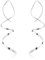 Silber 925 Lange Ohrringe Ohrstecker für Damen, Spiral Einfädler Ohrringe aus 925er Sterlingsilber Ohrstecker handgefertigt modisch gedreht linear gebogen Tropfen Ohrringe Lange Ohrringe für Damen