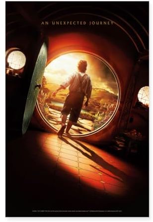 Spreadshirt Der Hobbit Eine unerwartete Reise Bilbo Beutlin Poster 60x90 cm, One size, Weiß