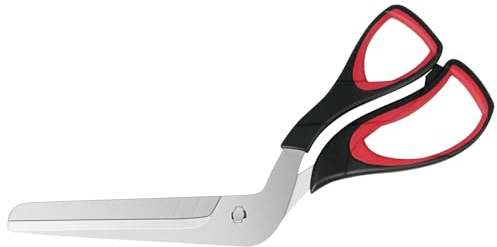 Frepxzlk Pizza Scissors, Pizza Cutter, Food-Grade Sharp Stainless Steel Blade,Soft Grip Handle, 27cm, Black/Grey,Kitchen Scissors