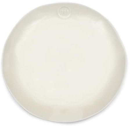 Riviera Maison Essteller Weiß Teller 26 cm Glänzendes Porzellan mit RM-Logo, mikrowellenfest und spülmaschinenfest - Portofino Dinner Plate - (ØxH) 26x2.5