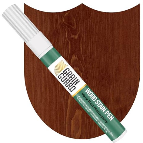 Grain Guard Wood Stain Touch-Up Marker Pens | Very RED Mahogany | for Touching Up & Staining Scratches, Scuffs, Marks & Dents | Wooden Floors, Furniture, Doors, Windows | Fast Drying & Waterproof