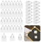 GEEHUA 45 Pcs Self Adhesive Picture Hanger, Wall Plate Sticky Display Holder Without Nails Plastic Vertical Hanging Hooks for Home Wall Art Picture Photo Frame Bathroom Closet Kitchen Door White