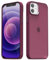 oakxco for iPhone 12 Mini Case Clear Hard Shell, Slim Thin Matte Transparent Plastic Cover & Protective Soft Silicone Rubber TPU Bumper, Girly Cute Phone Case for Women Girls, Burgundy Wine
