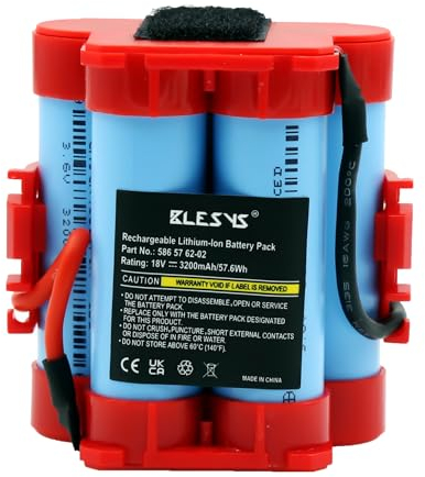 BLESYS 3,2Ah 18V Batterie pour Husqvarna 105 305 308 Batterie Robot Tondeuse pour Gardena R38Li R70Li R40Li R80Li R50Li R45Li, pour McCulloch Rob R1000 R800 R600 5744768-01 586 57 62-01 586 57 62-02
