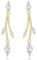 CERSLIMO Hochzeit Ohrringe Gold 5A Zirkonia Lange Ohrstecker 45mm Vergoldet für Braut mit Geschenkbox Geschenke Frauen Damen Verlobungsfeier Party