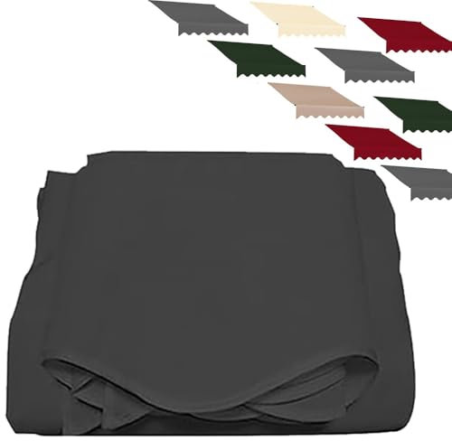 ILOOXI Ersatz Für Einziehbare Klemmmarkise, Markisenbespannung Canvas Markisenstoff (ohne Rahmen), Terrasse Markise Ersatzstoff Garten Sonnenschutz Polyester Überdachung ﻿(Anthracite,8x6.5ft/245x200cm