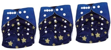 VICASKY 3stücke Windel Wiederverwendbar Atmungsaktive Babyhose Für Neugeborene Mit Innenfach Für Saugfähige Einlagen Hautfreundlich Praktische Lösung Für