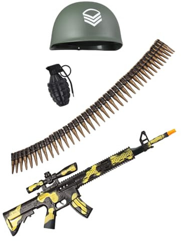 Funidelia | Kit accesorios de militar para hombre y mujer Militar, Soldado, Profesiones, Camuflaje - Disfraz para adultos y divertidos accesorios para Fiestas, Carnaval y Halloween - Verde