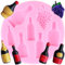 XMOLDNMS Silicone Fondant Mould in Wine Bottle Shape Grape Champagne Bottle Fondant Mould for Decorating Cakes Cupcake Toppers Chocolate Gum Paste Candy Polymer Clay