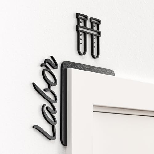 Modernes Arztpraxis Rahmen Türschild | Aufschrift Labor | Haftstark & strapazierfähig | Wanddekoration für medizinische Räume | Deko für Büro, Praxis, WC, Sprechzimmer