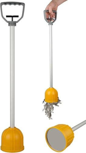 ULIBERMAGNET Langstrecke Magnet Pickup-Werkzeug,Magnet Bulk Lifter mit Schnelllösung,Yard Pull Magnets Keher,Metall manuelle Magnets Swarf Werkzeug mit erweitertem Griff für Nägel,Schrauben(73.66cm)