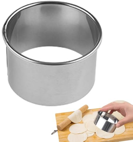 Runde Ausstechformen Zum Backen – Rundee/Blumenform, Rundess Ausstechformen Zum Backen, Rundee Teigausstecher, Runder Kuchenausstecherring Aus Edelstahl | Wiederverwendbarer Runder Ausstecher Für