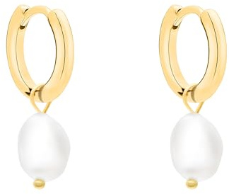 s.Oliver Ohrring - Elegante Creolen aus poliertem Edelstahl - gold - wasserfest & hautfreundlich