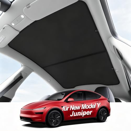 ThinsGo Dach-Sonnenschutz für Tesla Model Y Juniper 2025-2026, Wärmedämmung Hitzeschutz mit UV-Schutz, reflektierendes Material gegen Sonneneinstrahlung, Zubehör für Tesla Model Y Juniper
