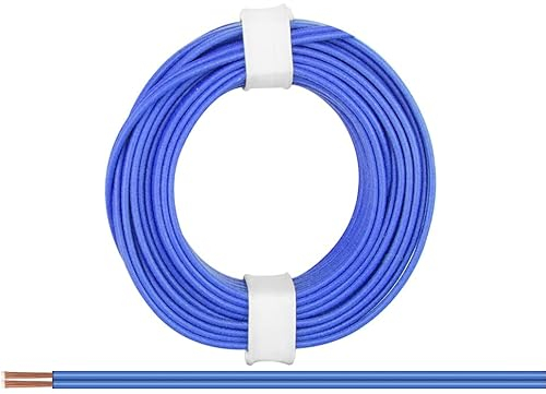 BELI-BECO L218/5 Kabel - Kupferlitze 2 x 0,14 mm² (2x18x0,10mm) - Zwillingsleitung - 5 m Ring (Blau)