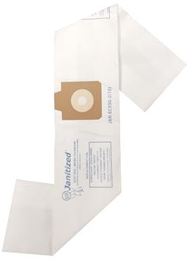 Janitized JAN-EC934-2 (10) Sacs d'aspirateur de rechange de qualité supérieure pour aspirateurs Euroclean UZ934 et UZ932 avec préfiltres OEM#1406905020, 1406905010 (lot de 10)