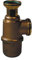 siphon d'évier - culot démontable - 40 x 49 - réglable - laiton brut - valentin 36720000900