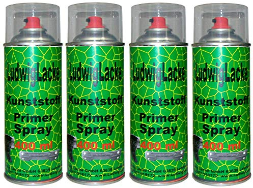 4 x 400 ml Kunststoffprimer Spray Haftvermittler für Kunstoffe am Auto