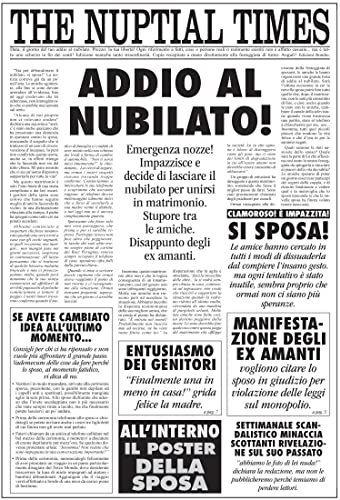 Bombo Biglietto auguri matrimonio giornale addio nubilato