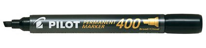Permanent Marker Chisel Tip Black. sca-400-b