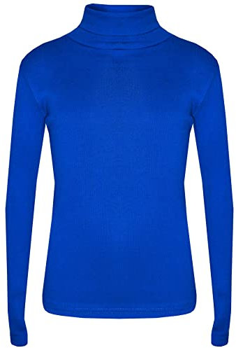 A2Z 4 Kids Girls Polo Neck T Shirt Top Thick Cotton - Polo Neck 002 Royal 3-4